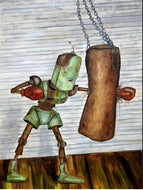 Lauren Briere - Robots In Rowboats: "Boxer Bot" Print