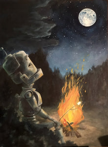 Lauren Briere - Robots In Rowboats: "Campfire Bot" Print