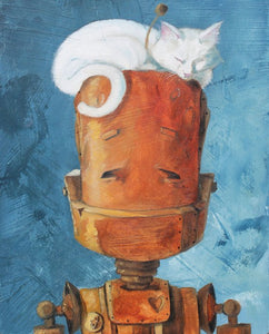 Lauren Briere - Robots In Rowboats: "Cat Bot" Print