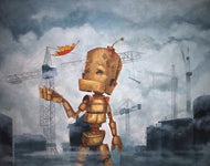 Lauren Briere - Robots In Rowboats: "City Fall Bot" Print
