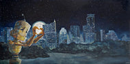Lauren Briere - Robots In Rowboats: "City Moon Bot" Print