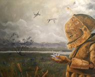 Lauren Briere - Robots In Rowboats: "Crane Bot" Print