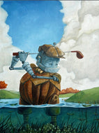 Lauren Briere - Robots In Rowboats: "Golf Bot" Print