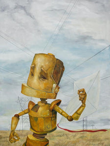 Lauren Briere - Robots In Rowboats: "Kite Bot" Print