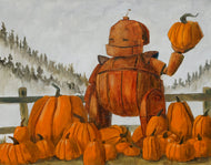 Lauren Briere - Robots In Rowboats: "Pumpkin Bumpkin Bot" Print