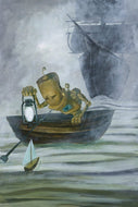 Lauren Briere - Robots In Rowboats: "Sail Bot" Print
