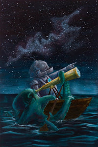 Lauren Briere - Robots In Rowboats: "Star Gazer Bot" Print