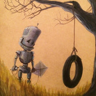 Lauren Briere - Robots In Rowboats: "Tire Swing Bot" Print