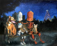 Lauren Briere - Robots In Rowboats: "Austin Lovers Bot" Print