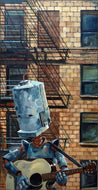 Lauren Briere - Robots In Rowboats: "City Guitar" Print