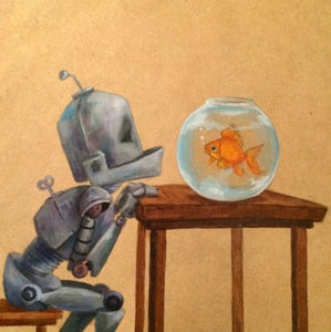 Lauren Briere - Robots In Rowboats: "Fishbowl Bot" Print