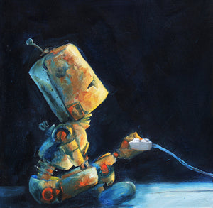 Lauren Briere - Robots In Rowboats: "Gamer Bot" Print