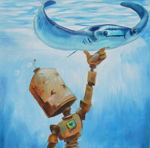 Lauren Briere - Robots In Rowboats: "Sting Ray Bot" Print