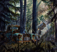 Lauren Briere - Robots In Rowboats: "Tree Truck Bot" Print