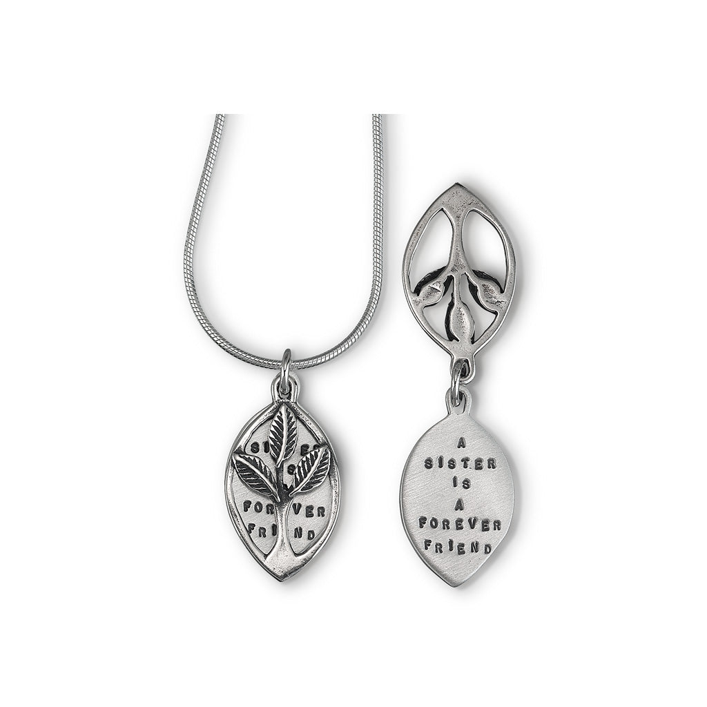 Kathy Bransfield: Pendant with Chain- Sisters (Silver)