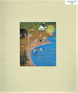 Suzanne Aunan - Lake With Cabins