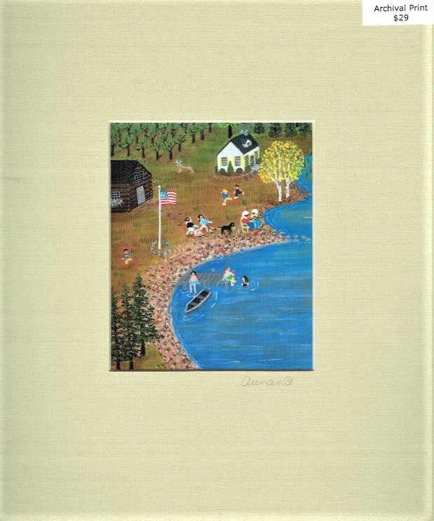 Suzanne Aunan - Lake With Cabins