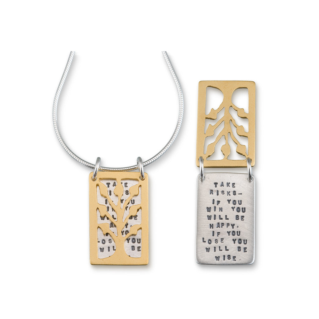 Kathy Bransfield: Pendant with Chain- Take Risks