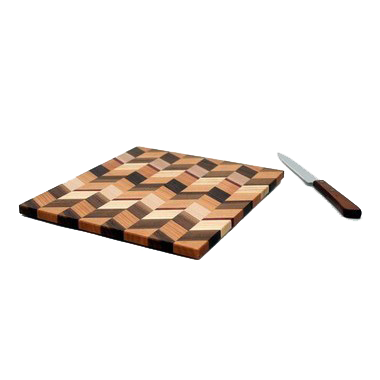 JK Creative: Checkered Wood Trivet