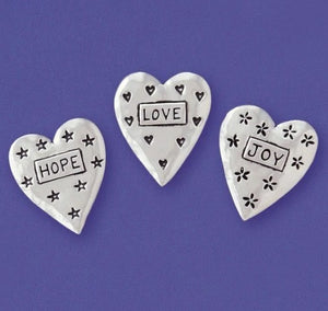 Basic Spirit: Hearts Magnet Set "Hope, Love, Joy"