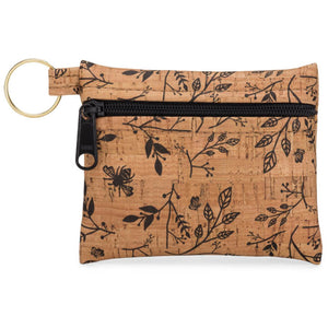 Natalie Therese: Be Organized Key Chain Patterned Cork Pouch-various colors