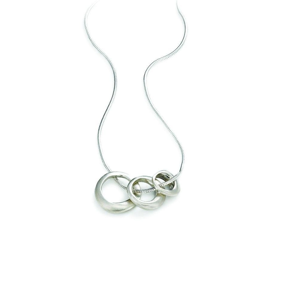 Philippa Roberts: Charm 3 Ring Necklace Silver