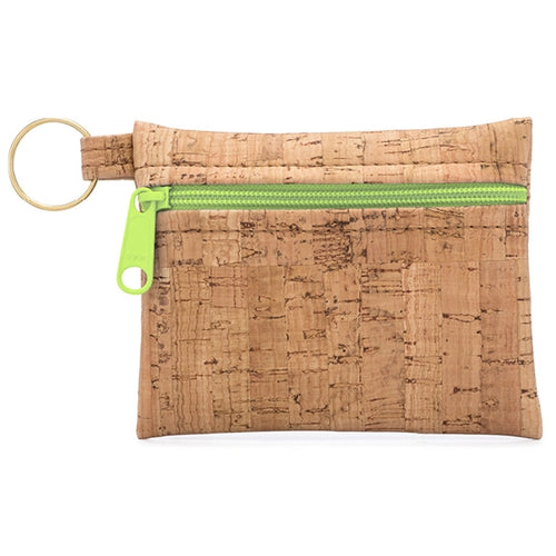 Natalie Therese: Be Organized Key Chain Cork Pouch-various zipper colors
