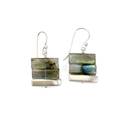 Philippa Roberts: Labradorite & Sterling Silver Earrings