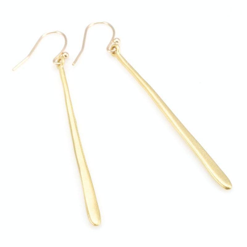 Philippa Roberts: Bliss-Long Stick Earrings Gold