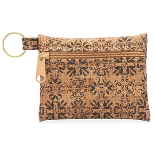 Natalie Therese: Be Organized Key Chain Patterned Cork Pouch-various colors