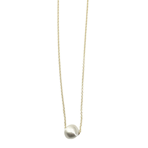 Philippa Roberts: One Ball Necklace Silver/Gold