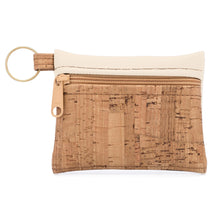 Natalie Therese: Be Organized Key Chain Cork & Faux Leather Pouch-various colors