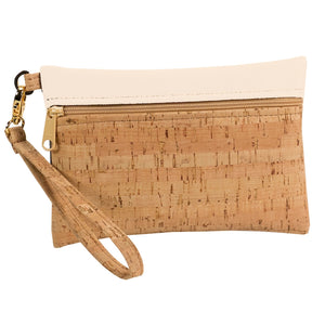 Natalie Therese: Be Ready Cork & Faux Leather Wristlet-various colors