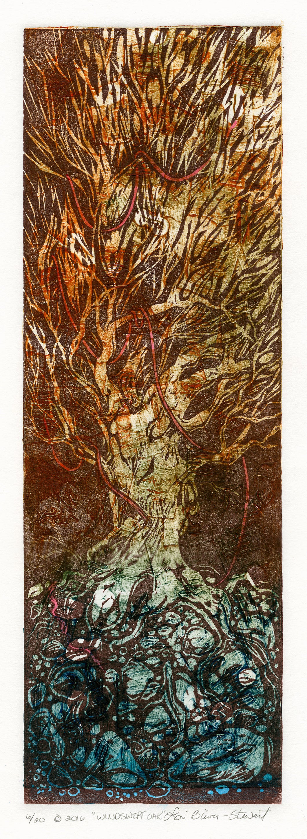 Lori Biwer Stewart: Windswept Oak Framed Print